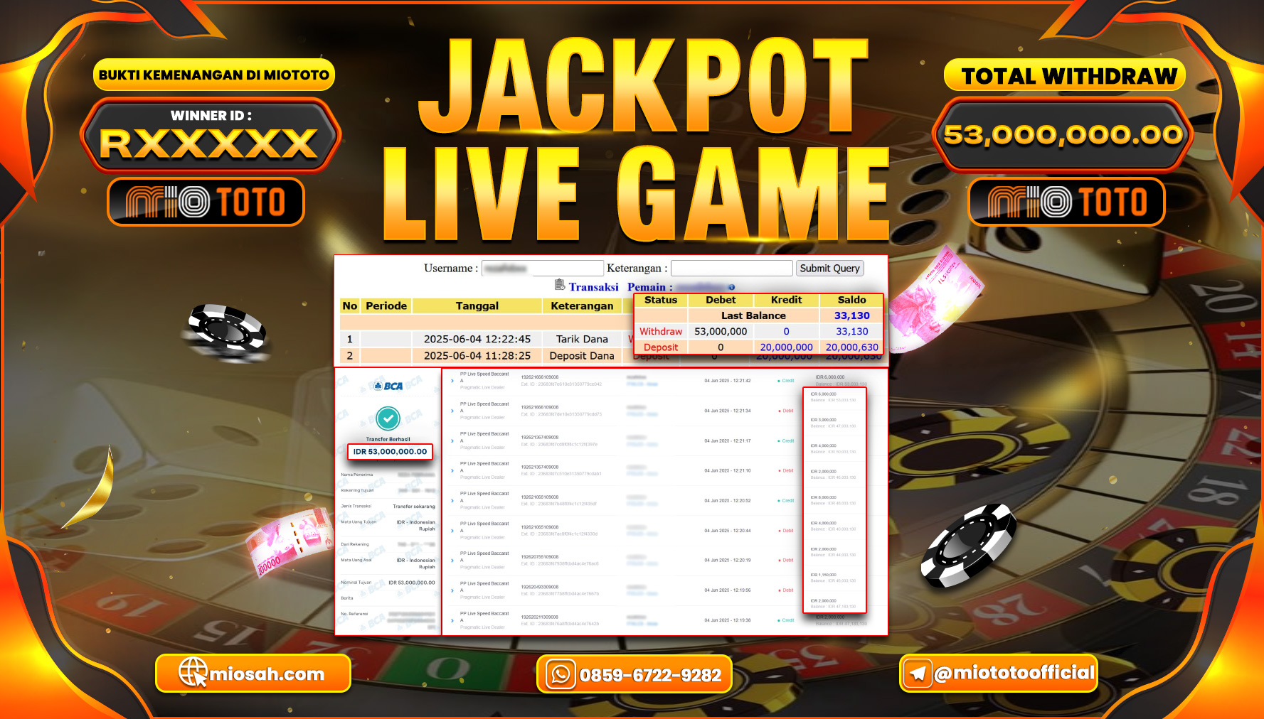 JACKPOT LIVE GAME SPEED BACCARAT Rp.53,000,000 DI BAYAR TUNAI !!!