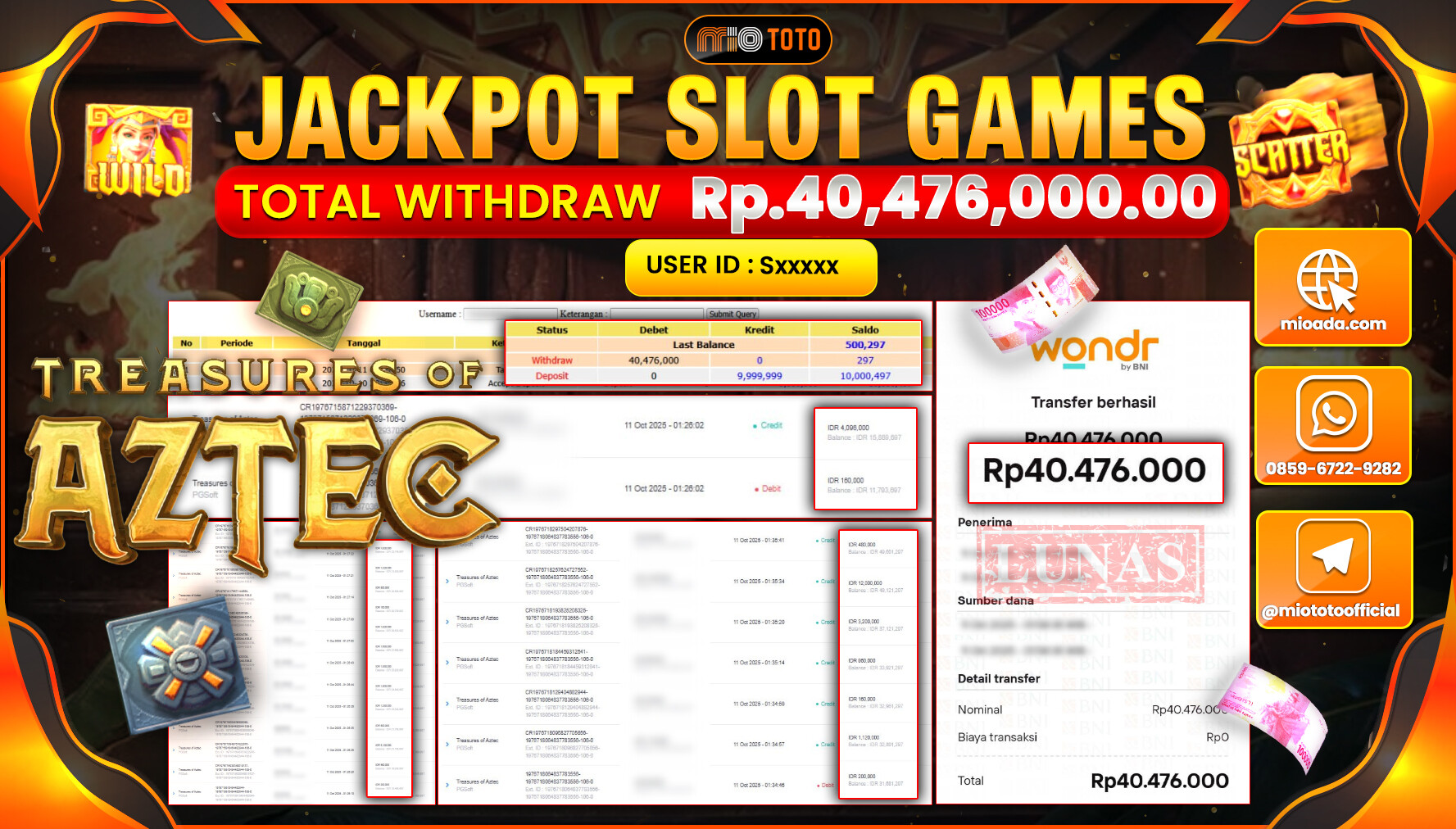 JACKPOT TREASURE ISLAND Rp40,476,000 DI BAYAR TUNAI !!!