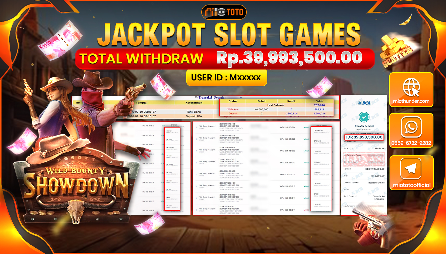 JACKPOT SLOT WILD BOUNTY SHOWDOWM Rp.39,993,500 DI BAYAR TUNAI !!!