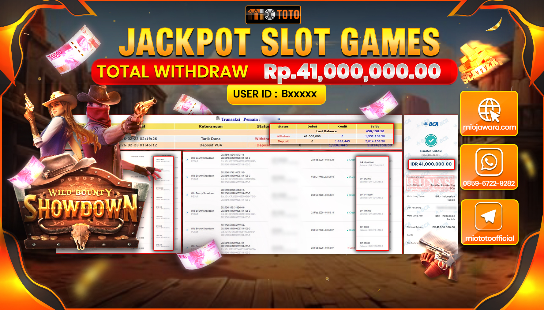 JACKPOT SLOT WILD BOUNTY SHOWDOWN Rp.41,000,000 DI BAYAR TUNAI !!!