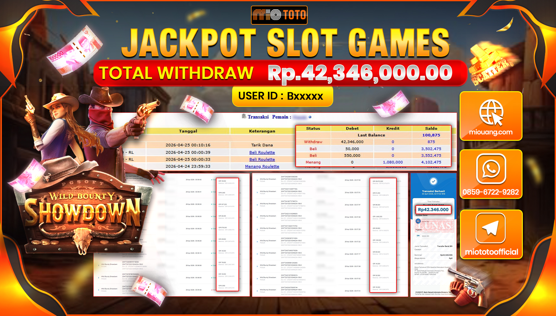 JACKPOT SLOT WILD BOUNTY SHOWDOWN Rp.42,346,000 DI BAYAR TUNAI !!!