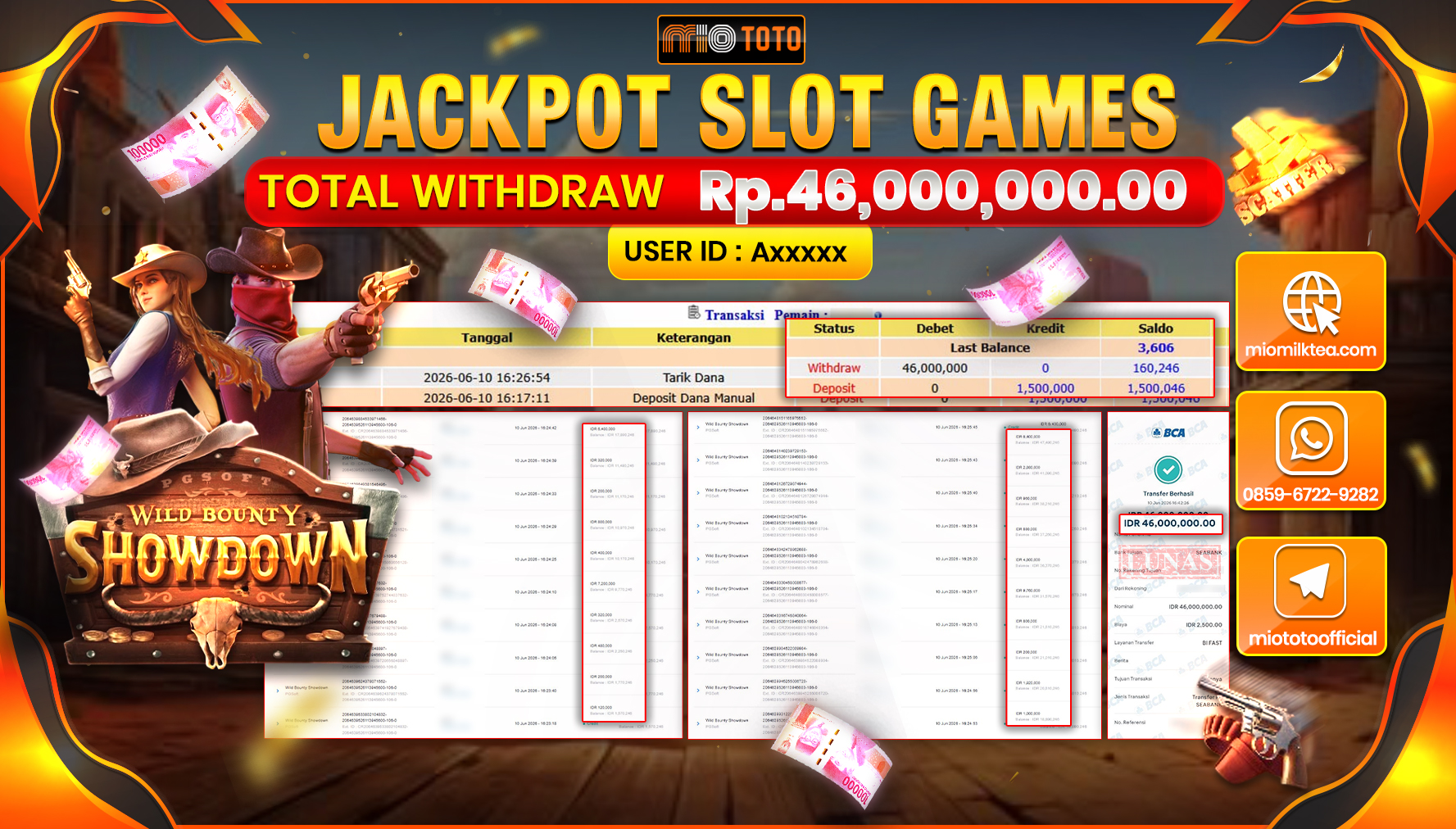 JACKPOT SLOT WILD BOUNTY SHOWDOWN Rp.46,000,000 DI BAYAR TUNAI !!!