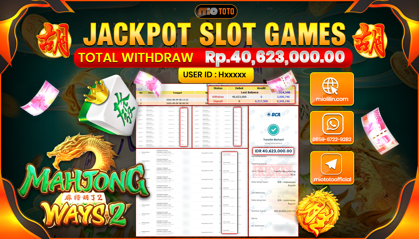 JACKPOT SLOT MAHJONG WAYS 2 Rp.40,623,000 DI BAYAR TUNAI !!!