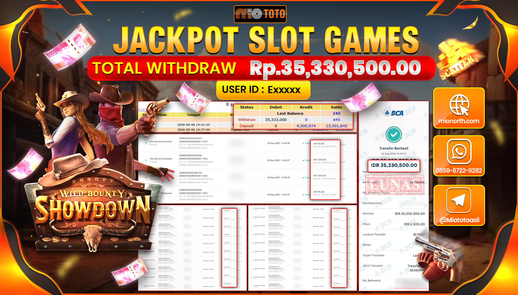 JACKPOT SLOT WILD BOUNTY SHOWDOWN Rp.35.330.500 DI BAYAR TUNAI !!!