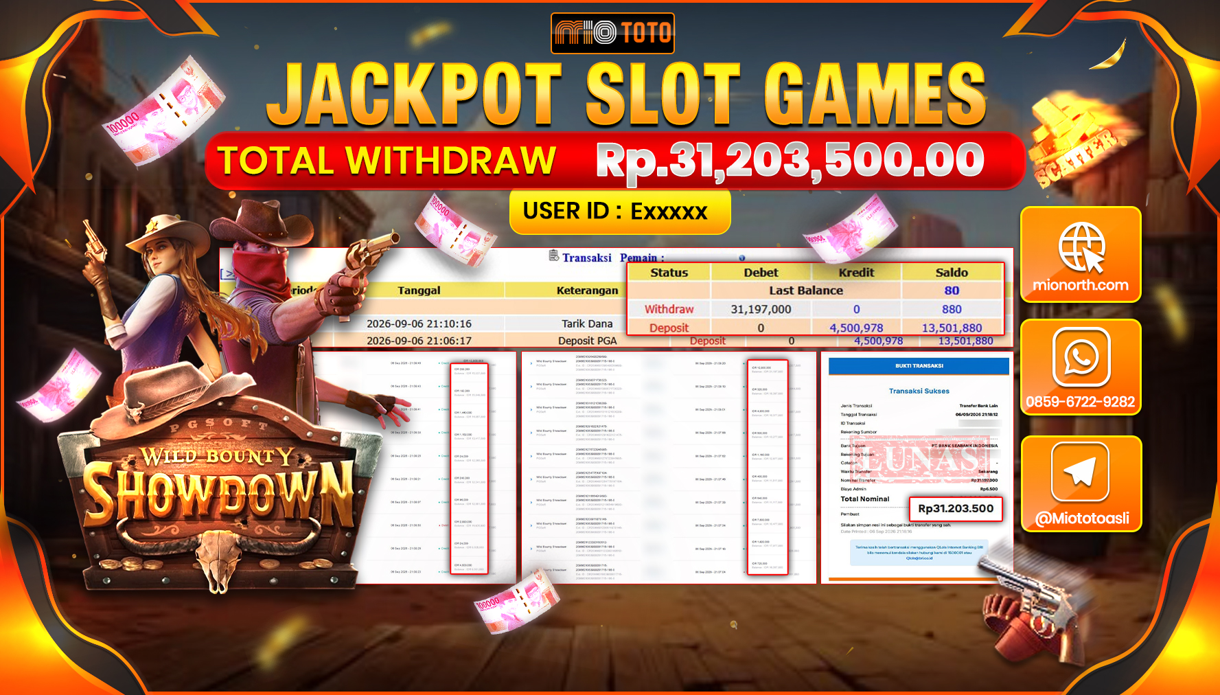 JACKPOT SLOT WILD BOUNTY SHOWDOWN Rp.31.203.500 DI BAYAR TUNAI !!!