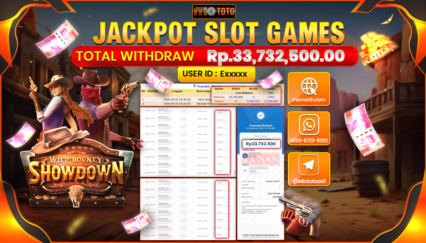JACKPOT SLOT WILD BOUNTY SHOWDOWN Rp.33.732.000 DI BAYAR TUNAI !!!